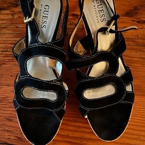 SOLD GUESS vintage y2k cork wedge size 7.5